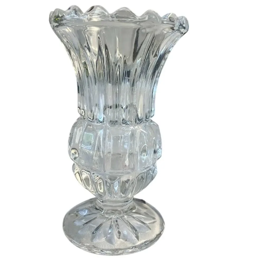 Vintage Yugoslavia 24% Lead Crystal Bud Vase Crystal Clear Industries